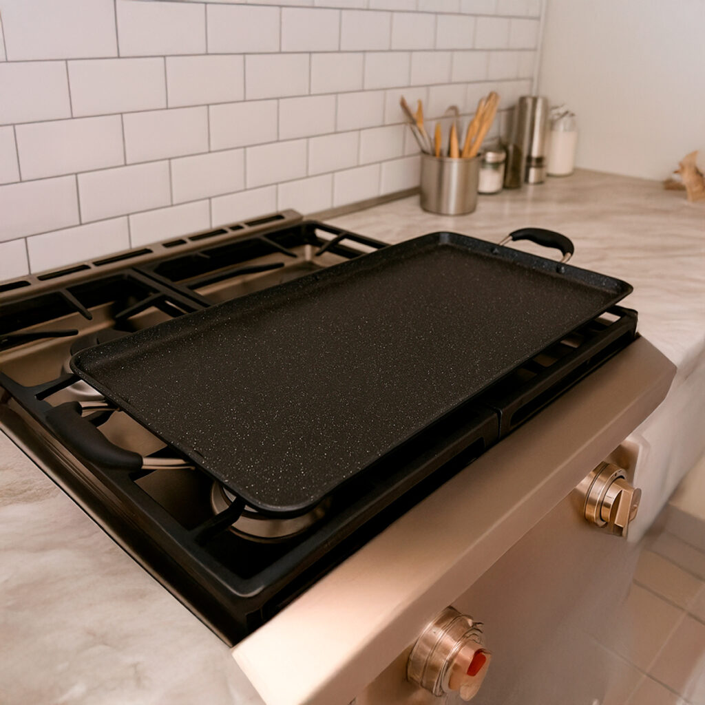 Comal Doble Rectangular HSM Cook’s Master – Edición Negro 48×29 cm