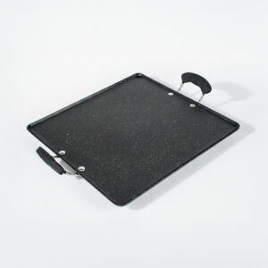 Comal Cuadrado Swiss Silver – Mármol Negro 33×34 cm