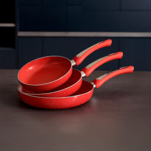 Juego de Sartenes 3 Piezas HSM Cook’s Master – Edición Rojo