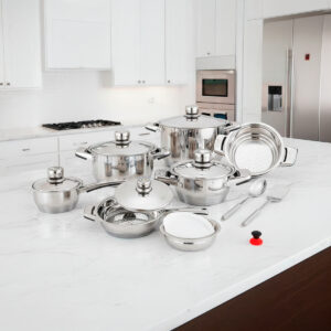 Batería de Cocina 16 Piezas Swiss Zurich – Acero Inoxidable 12 Capas